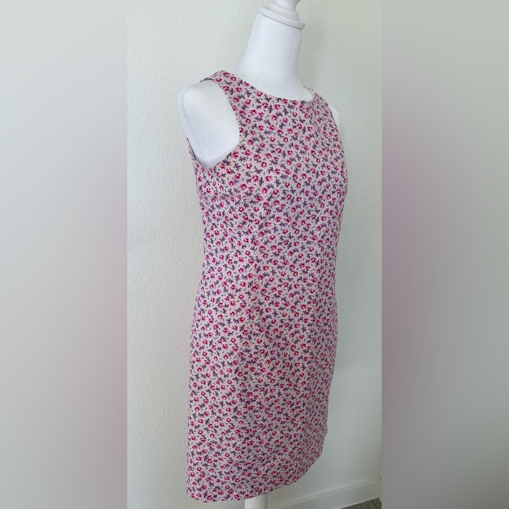 Pink Floral Midi Dress with Delicate Print - Picture 3 of 7